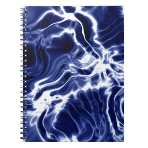 Caderno Espiral Padrão brilhante azul