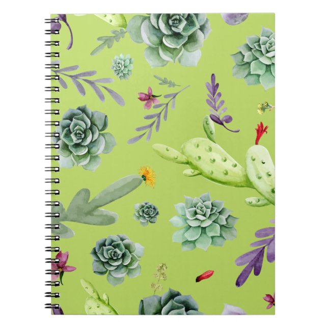 Caderno Espiral Padrão Cactus 6 (Frente)