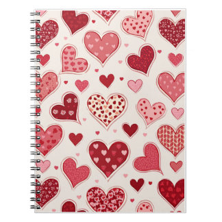 Caderno Espiral padrão cardíaco