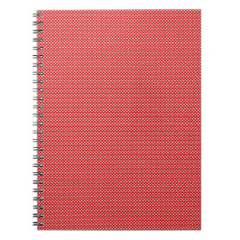 Caderno Espiral Padrão Cardíaco Pixelado Vermelho