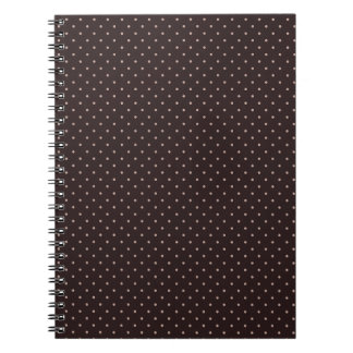 Caderno Espiral Padrão Clássico de Bolinhas, Marrom, Bolinhas Boho