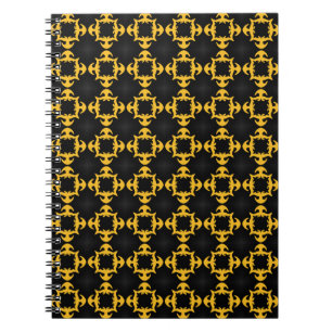Caderno Espiral Padrão clássico de colheita. luxo de design, S