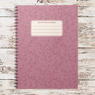 Caderno Espiral Padrão Clássico de Composição Marmorizado Vintage