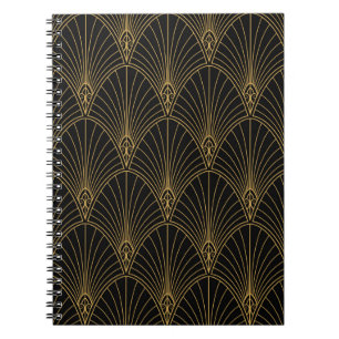 Caderno Espiral Padrão Clássico de Deco sem Olhos. Styli Geométric