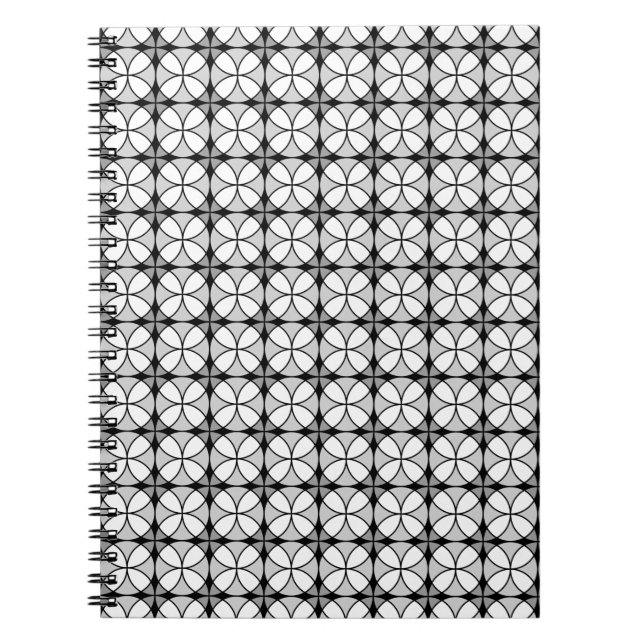 Caderno Espiral Padrão Clássico de Remessa Preto e Branco (Frente)