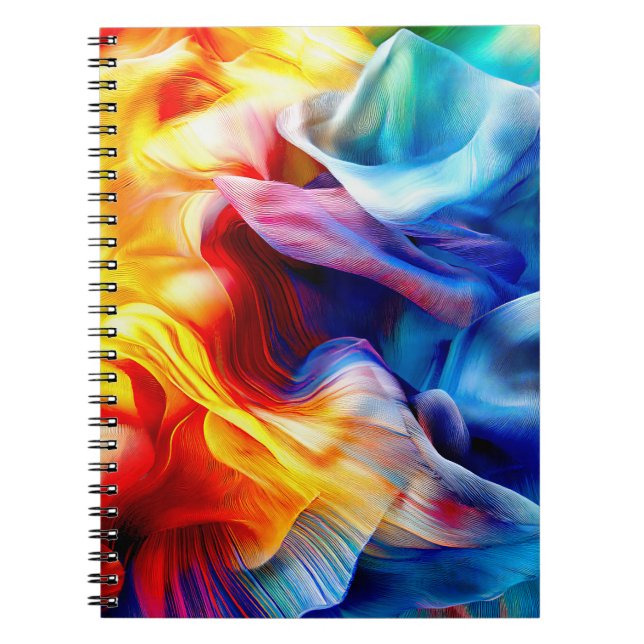 Caderno Espiral Padrão colorido brilhante (Frente)