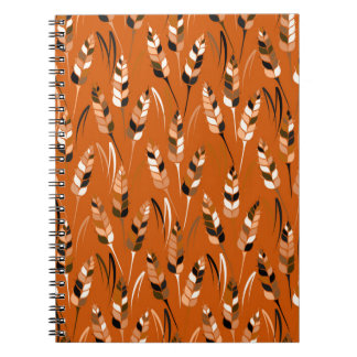Caderno Espiral Padrão colorido perfeito para a vindima com silhue