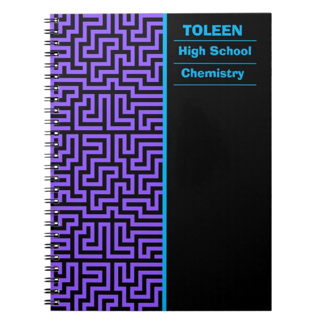 Caderno Espiral Padrão Colorido Personalizado (Frente)