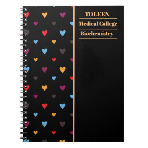 Caderno Espiral Padrão Colorido Personalizado