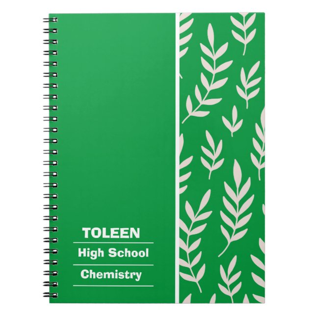 Caderno Espiral Padrão Colorido Personalizado (Frente)