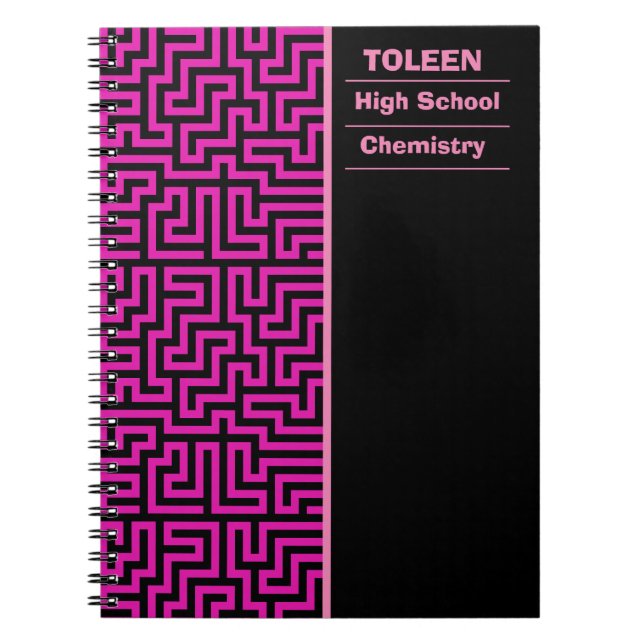 Caderno Espiral Padrão Colorido Personalizado (Frente)