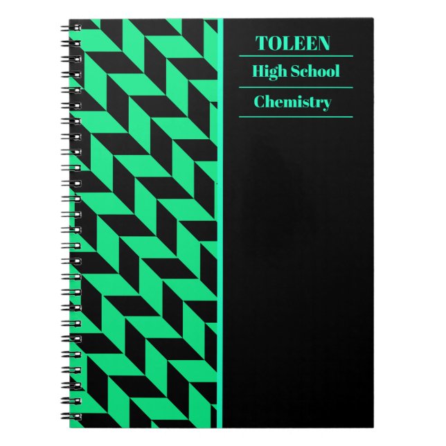 Caderno Espiral Padrão Colorido Personalizado (Frente)