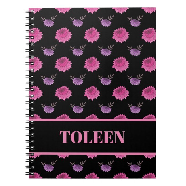 Caderno Espiral Padrão Colorido Personalizado (Frente)