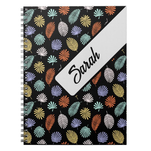 Caderno Espiral Padrão Colorido Personalizado (Frente)