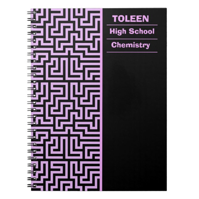 Caderno Espiral Padrão Colorido Personalizado (Frente)