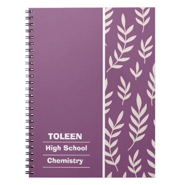 Caderno Espiral Padrão Colorido Personalizado (Frente)