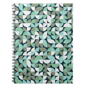 Caderno Espiral Padrão com triângulos coloridos aleatórios Gera