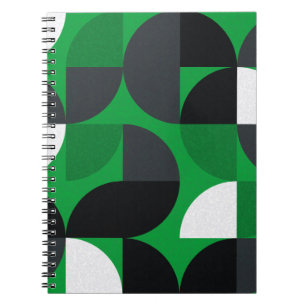 Caderno Espiral Padrão com triângulos coloridos aleatórios Gerativ