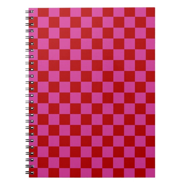 Caderno Espiral Padrão da Desktop Board Verificada com vermelho +  (Frente)