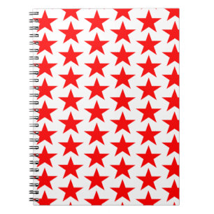 Caderno Espiral Padrão da Estrela Vermelha