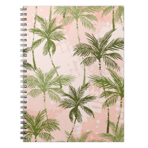 Caderno Espiral Padrão da palmeira