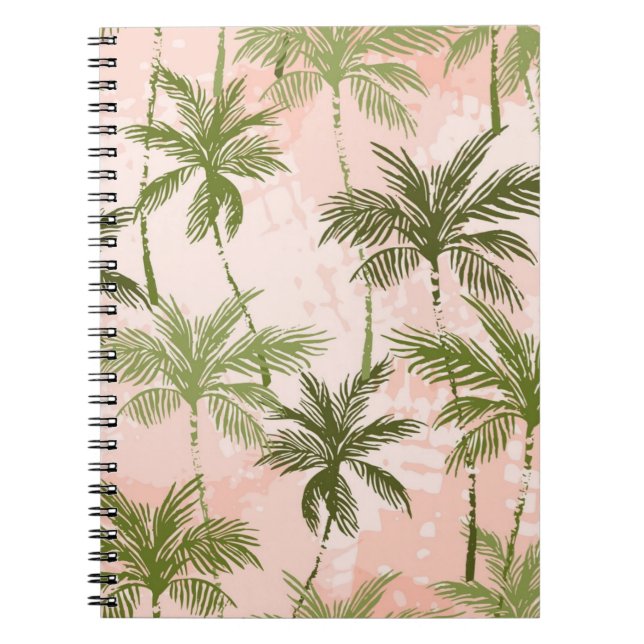 Caderno Espiral Padrão da palmeira (Frente)