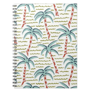 Caderno Espiral Padrão da palmeira