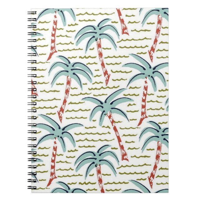 Caderno Espiral Padrão da palmeira (Frente)