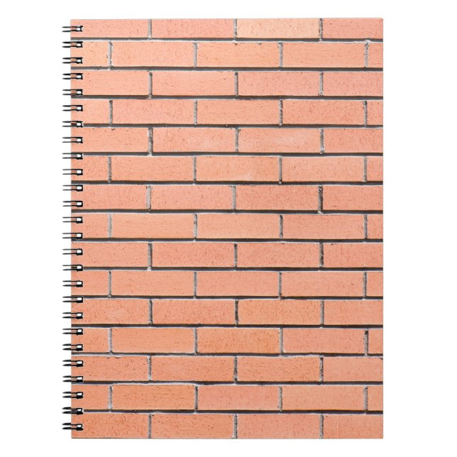Caderno Espiral Padrão da parede do tijolo (Frente)