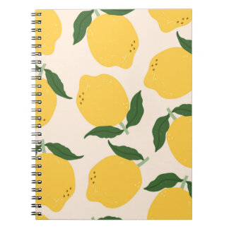 Caderno Espiral Padrão da Praça Lemon Motif