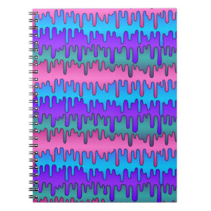 Caderno Espiral Padrão Da Unidade De Cena Emo Do Gótico Pastel