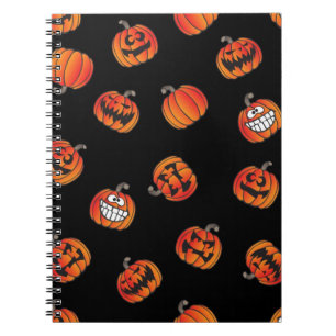 Caderno Espiral Padrão de abóbora