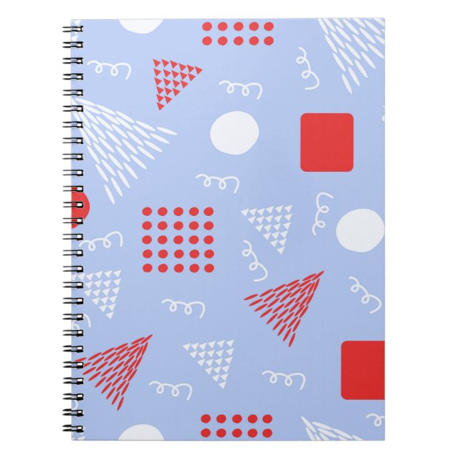 Caderno Espiral Padrão de abstrato (Frente)