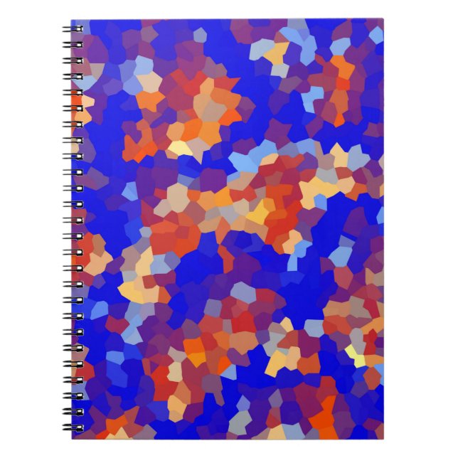 Caderno Espiral Padrão de Abstrato de cristal (Frente)