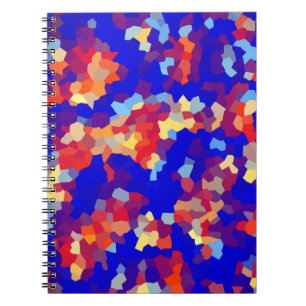 Caderno Espiral Padrão de Abstrato de cristal