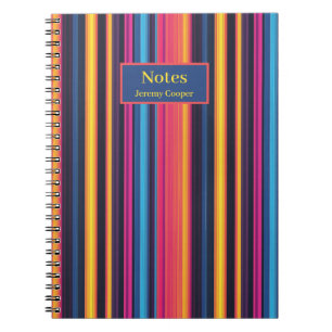 Caderno Espiral Padrão de Abstrato moderno de distribuição de mult