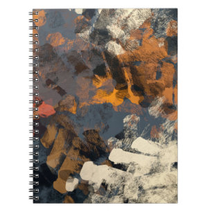 Caderno Espiral Padrão de abstrato surreal feito à mão. Arte moder