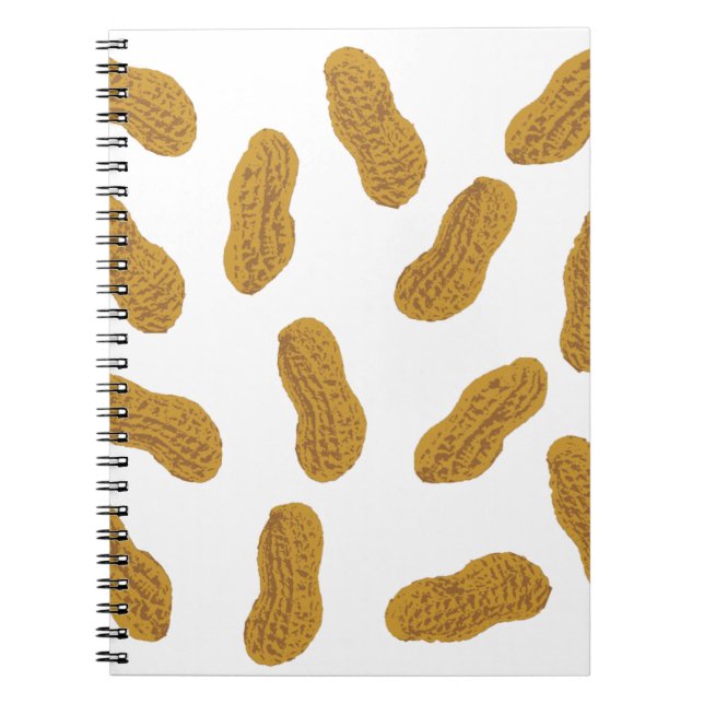 Caderno Espiral Padrão de amendoins (Frente)