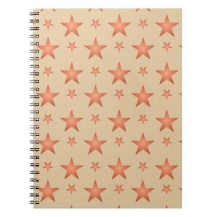 Caderno Espiral Padrão de amido em laranja de gradiente de terraco
