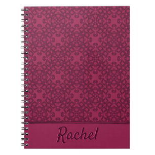 Caderno Espiral Padrão de amora personalizado