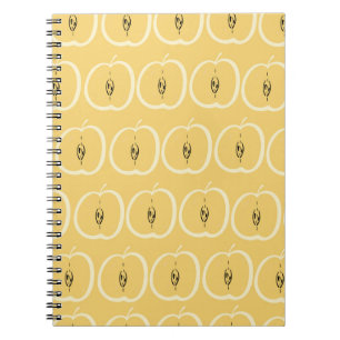 Caderno Espiral Padrão de Apple Vintage: Design de wallpaper.