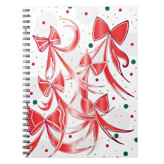 Caderno Espiral Padrão de arcos de canas balneares de Natal (Frente)