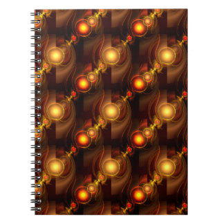 Caderno Espiral Padrão de Arte Abstrata Boho Elegante Moderno Dour