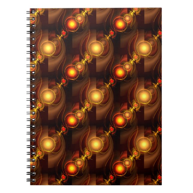 Caderno Espiral Padrão de Arte Abstrata Boho Elegante Moderno Dour (Frente)