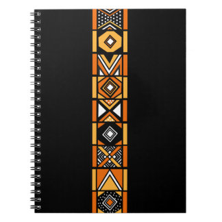 Caderno Espiral Padrão de arte africano