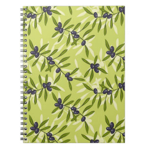Caderno Espiral Padrão De Azeite