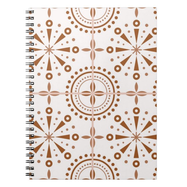 Caderno Espiral Padrão de azulejos cerâmicos (Frente)