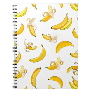 Caderno Espiral Padrão de Banana 4