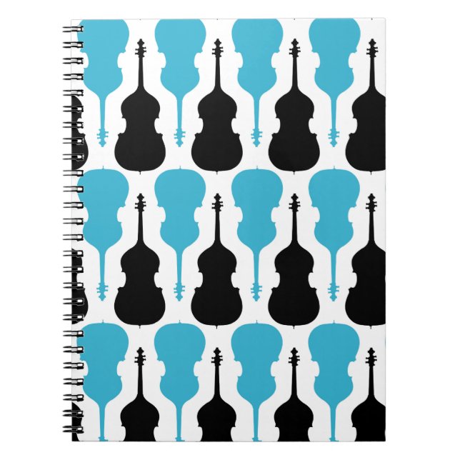 Caderno Espiral Padrão de Bass de String (Frente)