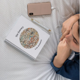 Caderno Espiral Padrão de Bicicleta Colorida personalizável